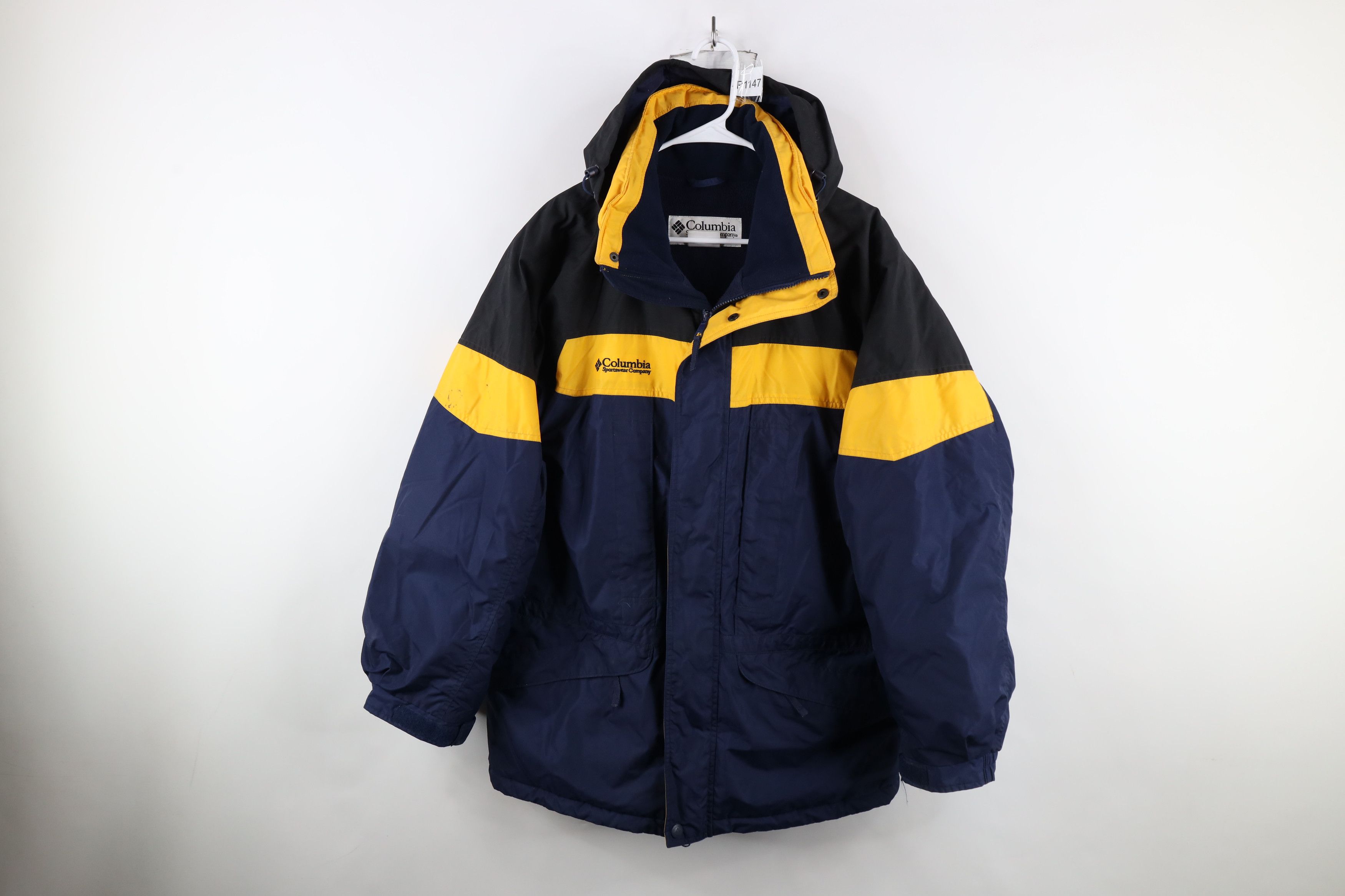 Columbia × Vintage Vintage 90s Columbia Hooded Winter Parka Jacket Coat Blue Size US M / EU 48-50 / 2 - 1 Thumbnail
