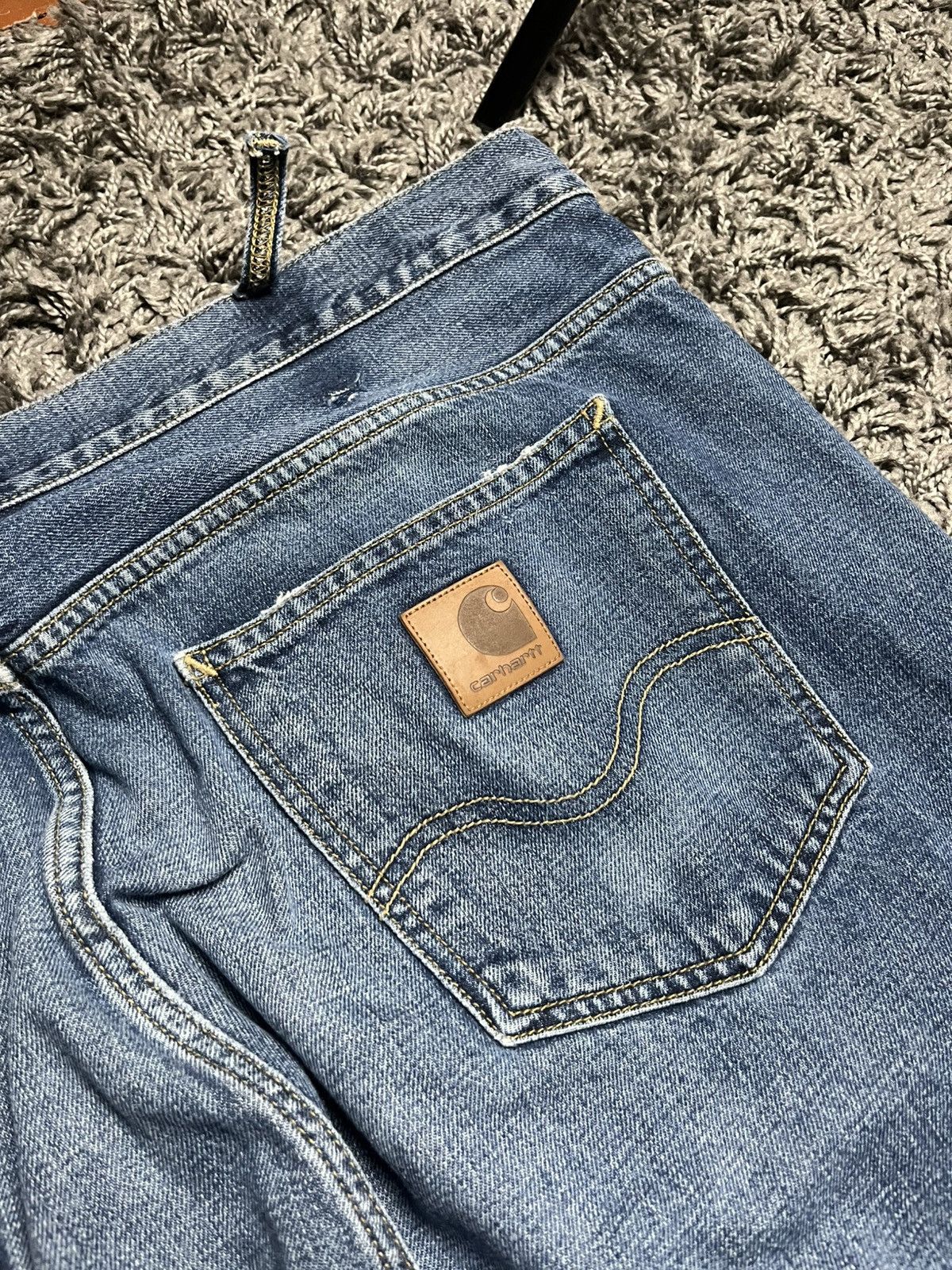 Carhartt Wip Carhartt Marlow Pant Blue Denim Relaxed Straight 40x34 Size US 40 / EU 56 - 4 Thumbnail
