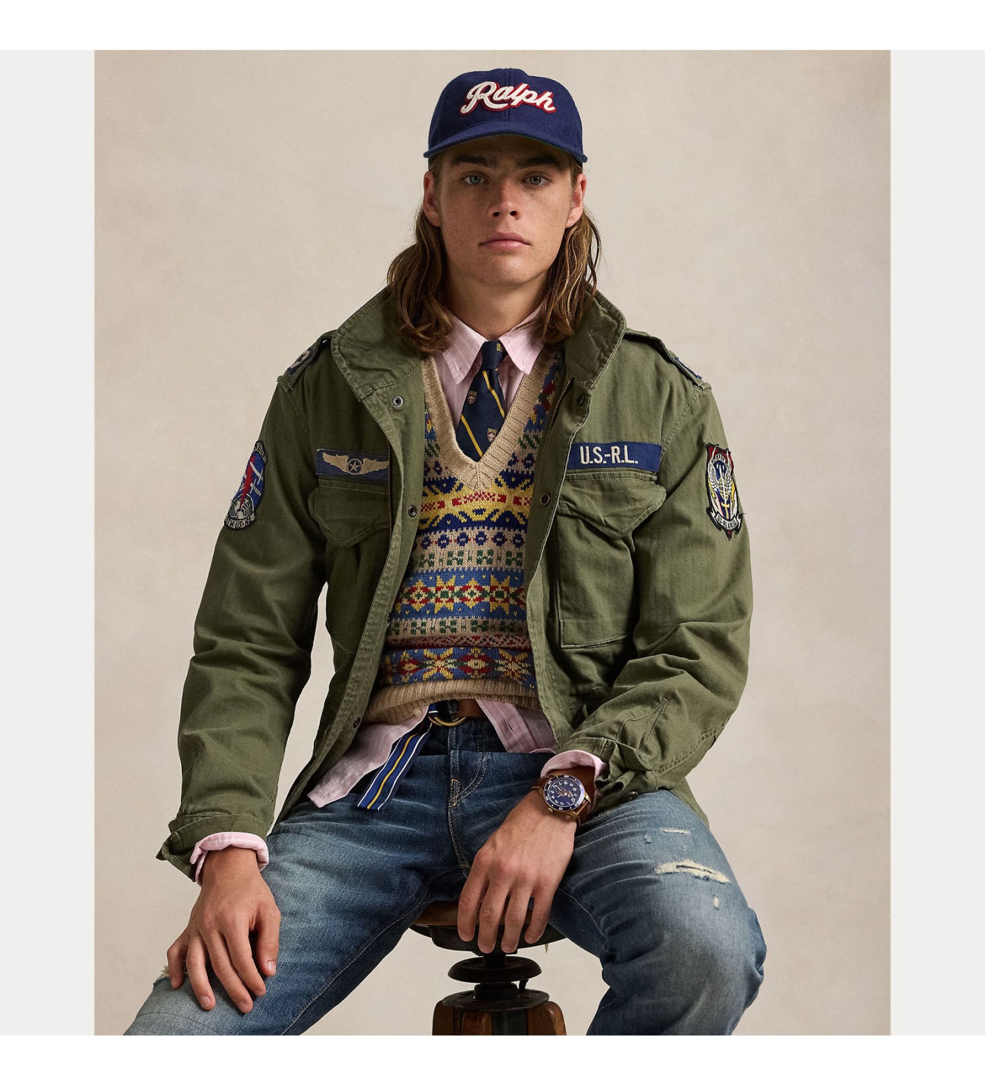 Polo Ralph Lauren o1s22i1n0125 Casual Jacket in Khaki Size US S / EU 44-46 / 1 - 2 Thumbnail