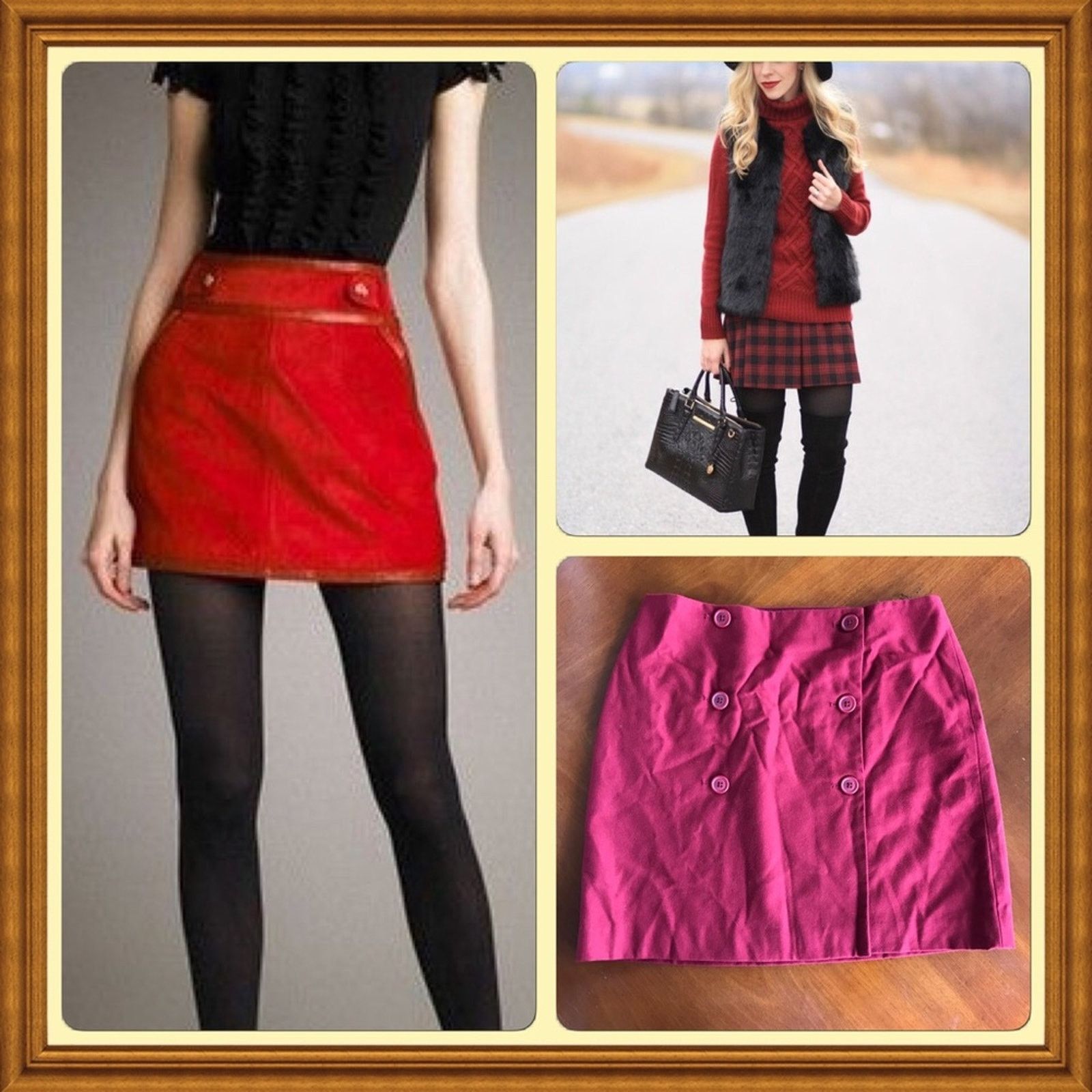 Ann Taylor Vintage 90s Ann Taylor red wool blend skirt size 10P Size 32" / US 10 / IT 46 - 1 Thumbnail