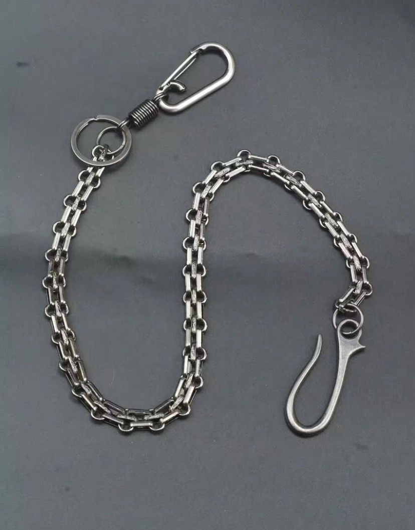 Jewelry 12mm Flat Chainmail Carabiner Wallet chain Size ONE SIZE - 2 Thumbnail