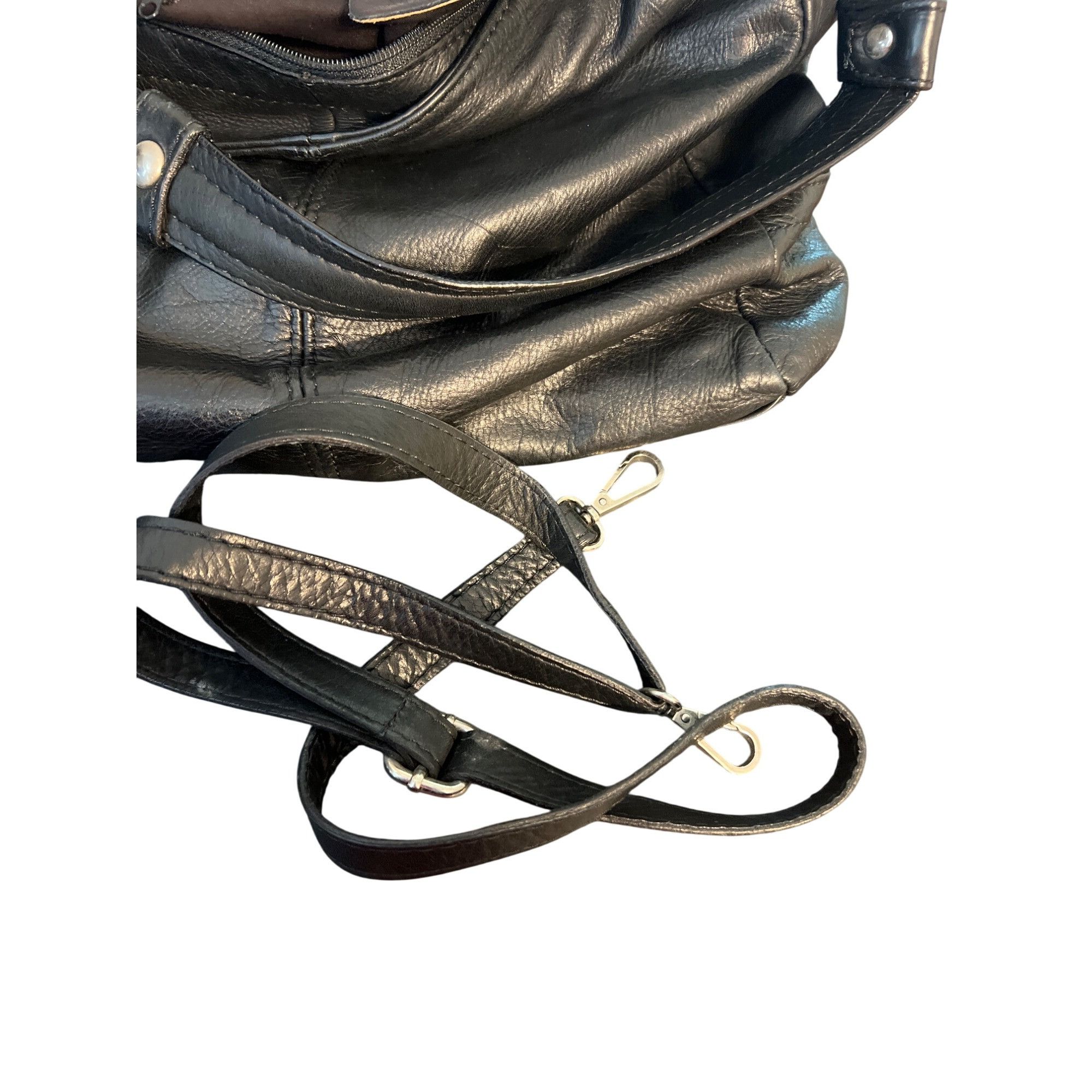 Other Black Leather Borse in Pelle Shoulder Crossbody Bag Italy Si Size ONE SIZE - 9 Thumbnail