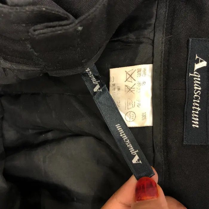 Aquascutum Vtg AQUASCUTUM LONDON Minimalist Black Casual Pant Slack Size US 30 / EU 46 - 5 Thumbnail