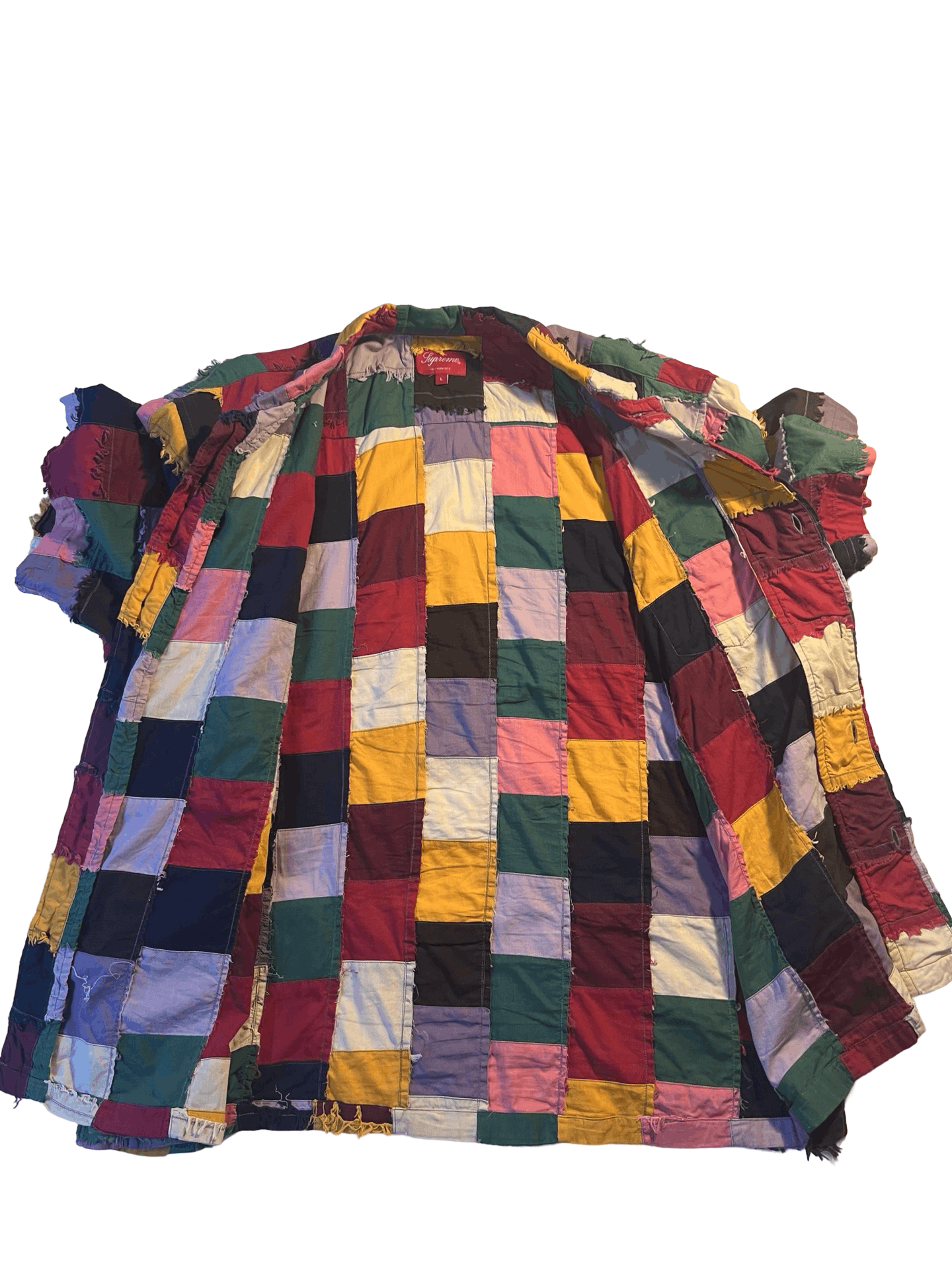 Supreme Supreme Patchwork S/S Shirt Size US L / EU 52-54 / 3 - 2 Thumbnail