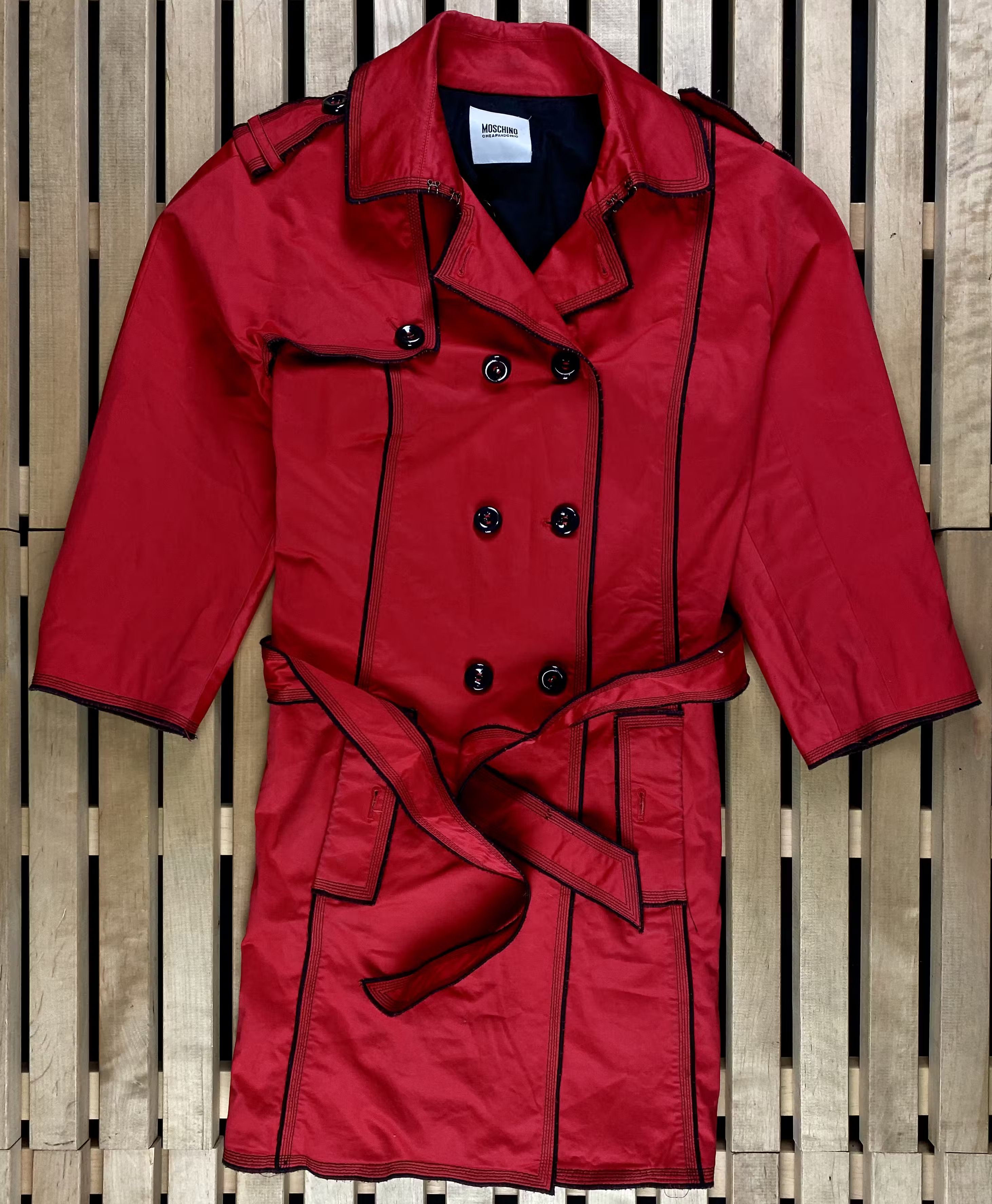 Moschino Womens Trench Jacket Moschino Size UK 12 US 10 Size L / US 10 / IT 46 - 1 Thumbnail