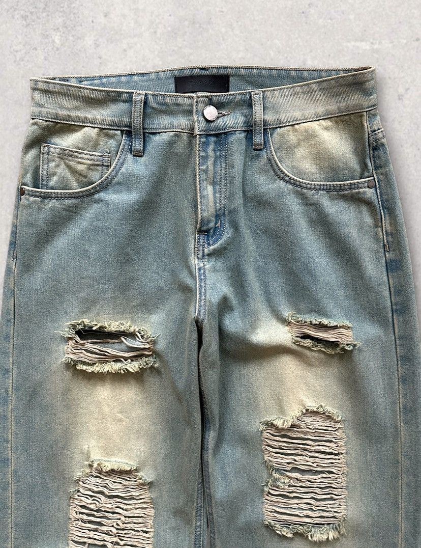 Kapital Y2K distressed wide leg jeans Size US 30 / EU 46 - 4 Thumbnail
