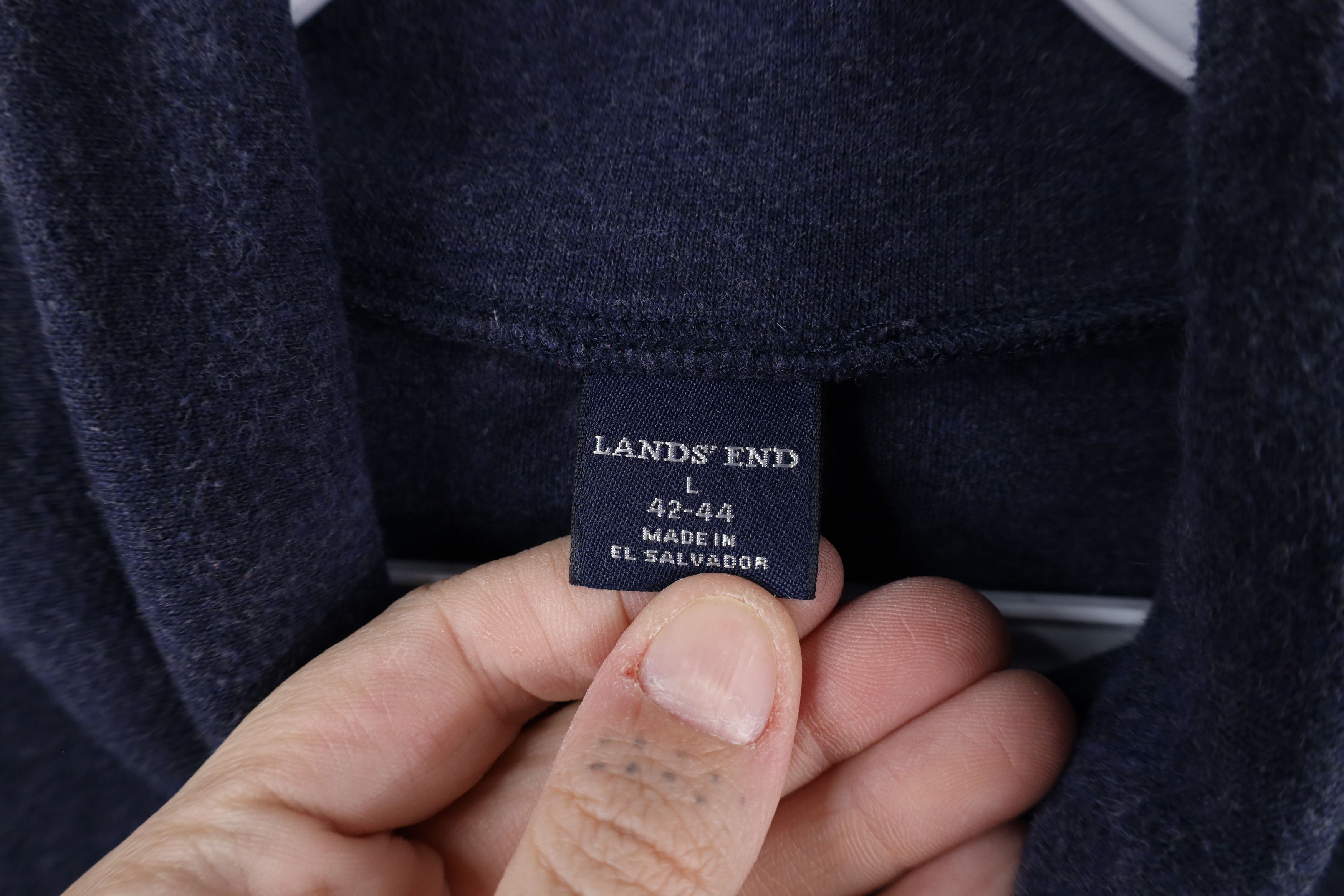 Lands' End × Vintage Vintage 90s Lands End Long Sleeve Turtleneck T-Shirt Blue Size US L / EU 52-54 / 3 - 5 Thumbnail