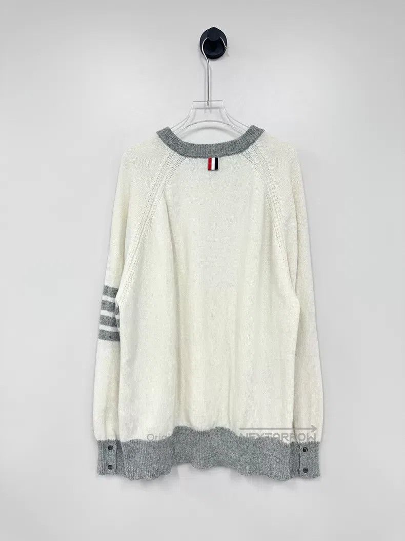 Thom Browne Thom Browne White and gray patched classic four-striped wo Size US L / EU 52-54 / 3 - 2 Thumbnail