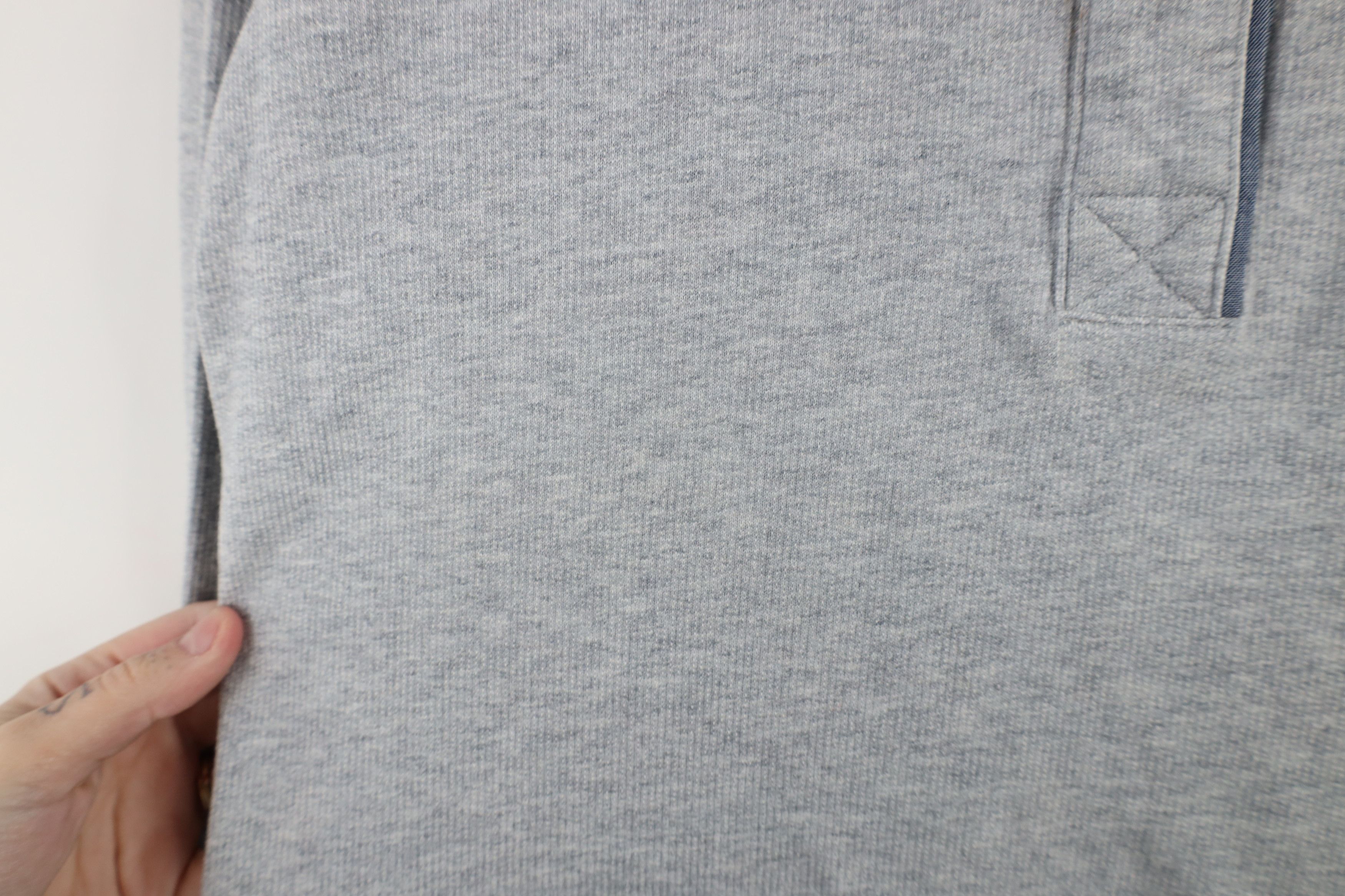 L.L. Bean × Vintage Y2K LL Bean Thermal Ribbed Knit Pullover Henley Sweater Gray Size XL / US 12-14 / IT 48-50 - 6 Thumbnail