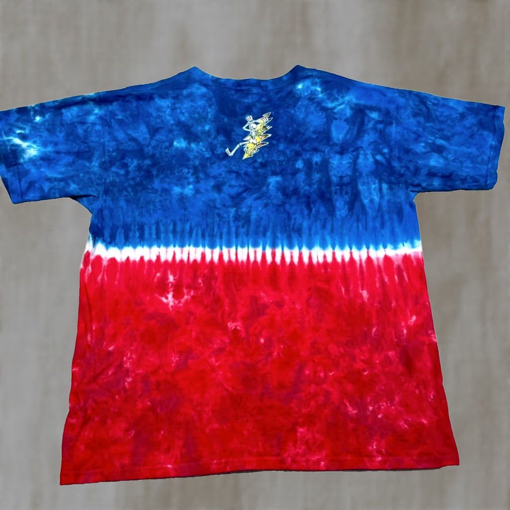 Vintage VINTAGE Grateful Dead Shirt Men Large Blue Red Tie Dye Skeleton 2010 Adult Sundog Graphic Tee Crew Neck Short Sleeve Jersey Cotton Size US L / EU 52-54 / 3 - 1 Thumbnail