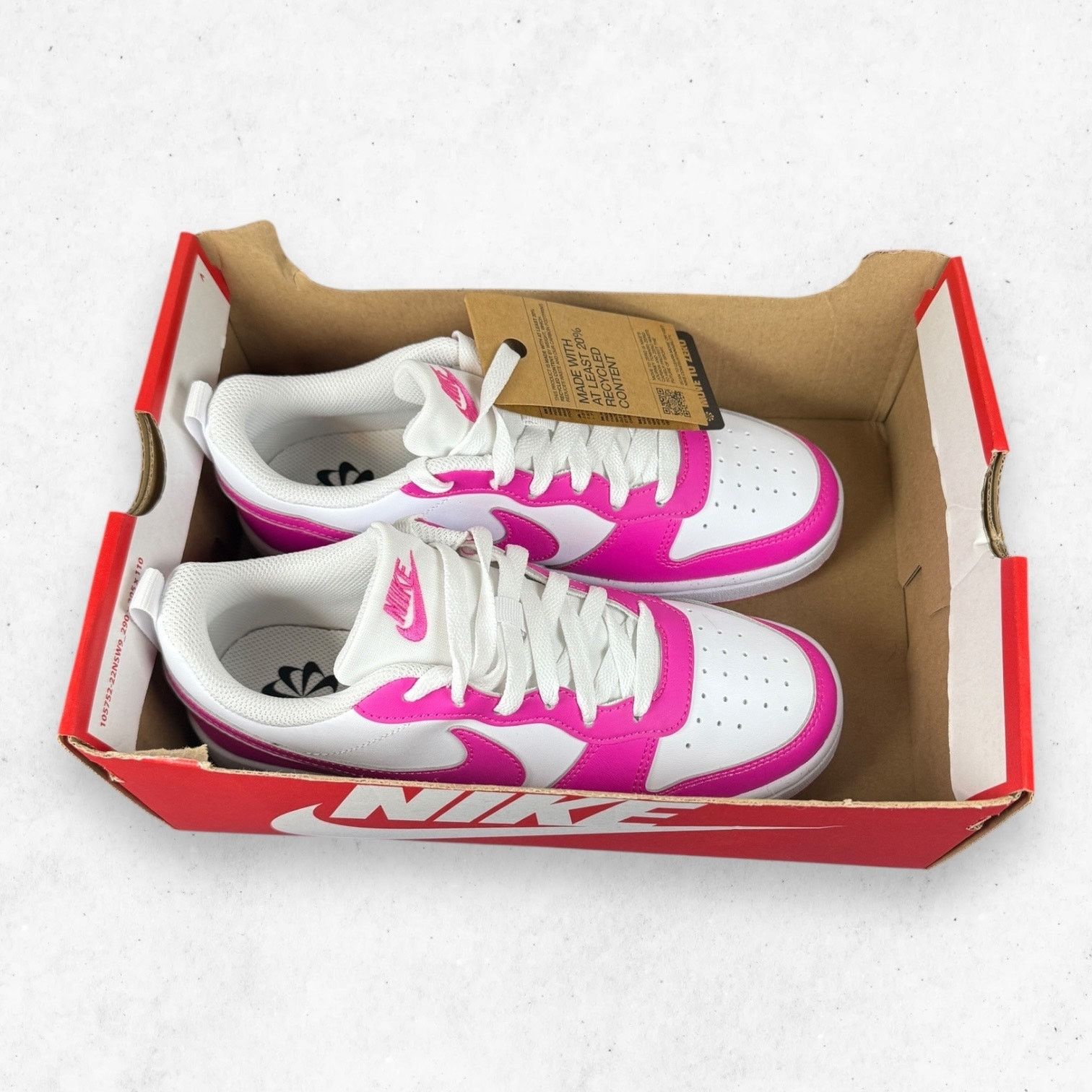 Nike Nike Court Borough Low Recraft GS 5.5Y Fuchsia Size US 5.5 / EU 38 - 3 Thumbnail