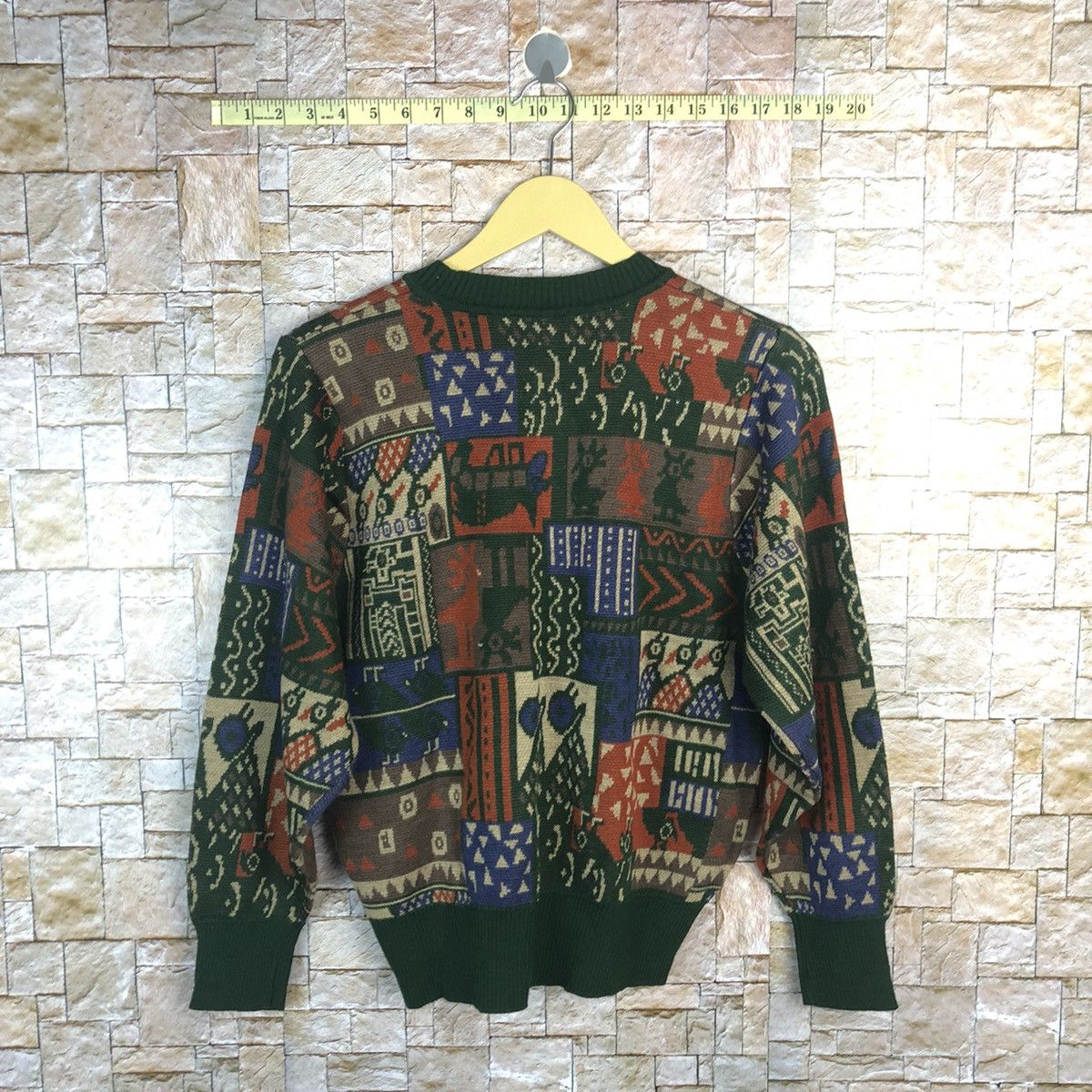 Homespun Knitwear Lhadorian Green art vintage Knitwear #A486 Size S / US 4 / IT 40 - 14 Thumbnail