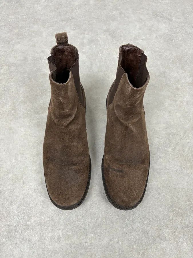 Moschino 2000s Moschino Brown Suede Leather Boots Size US 8.5 / EU 41-42 - 2 Thumbnail