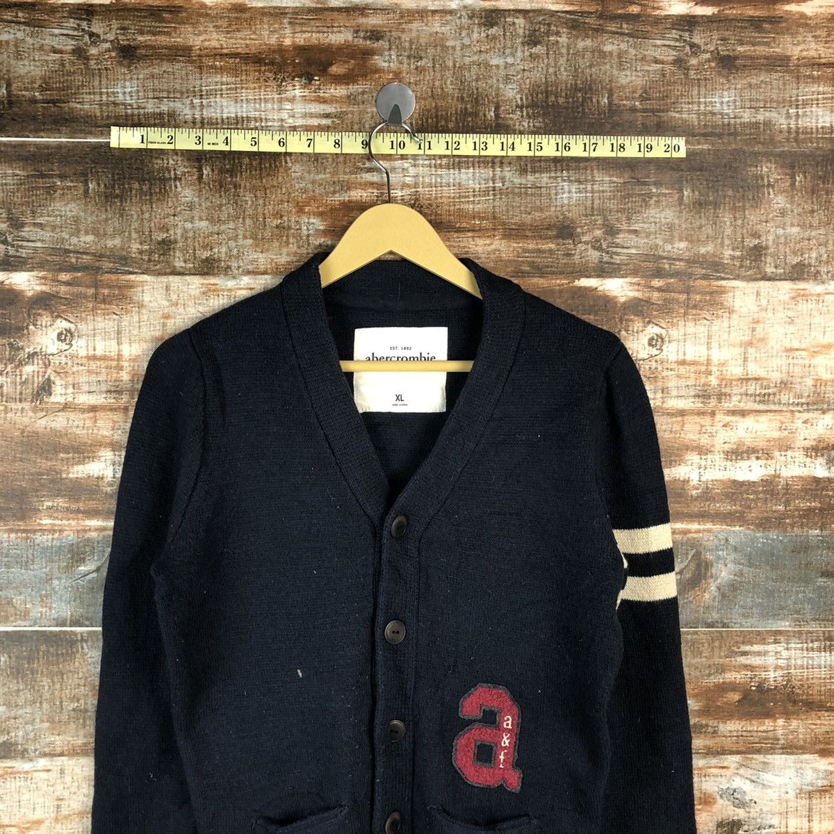 Abercrombie & Fitch × Aran Isles Knitwear Vintage Cardigan Knit Abercrombie & Fitch Black #977 Size US XL / EU 56 / 4 - 2 Thumbnail