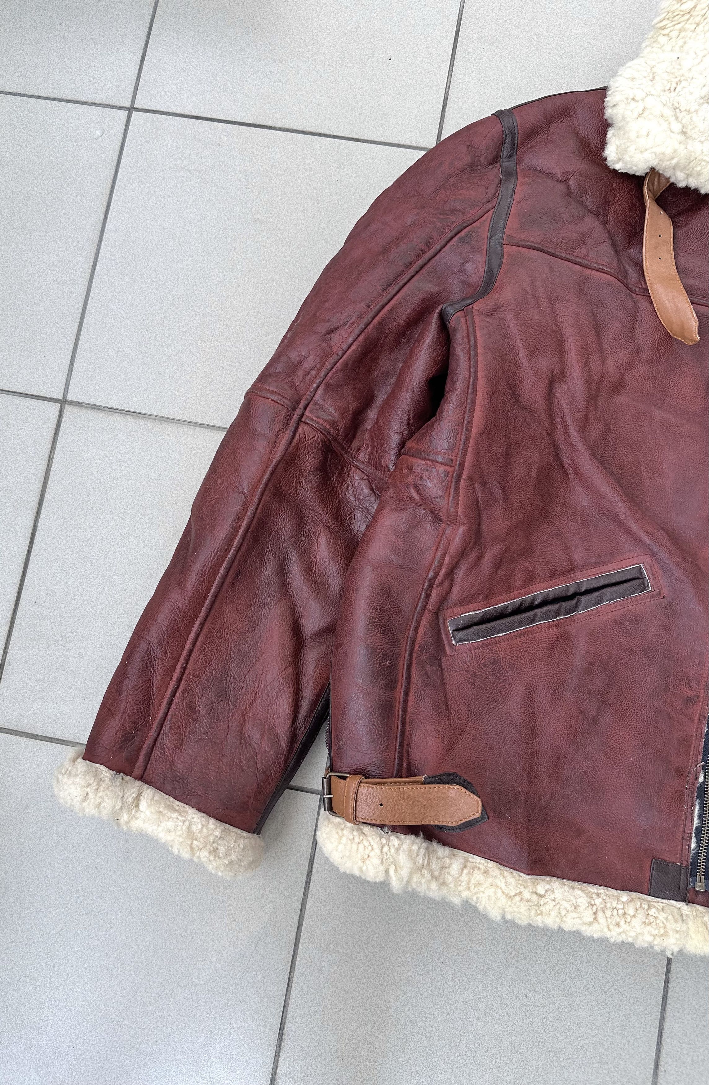 Vintage Rare Vintage Aviator leather jacket sheepskin shearling B-2 Size US XXL / EU 58 / 5 - 4 Thumbnail