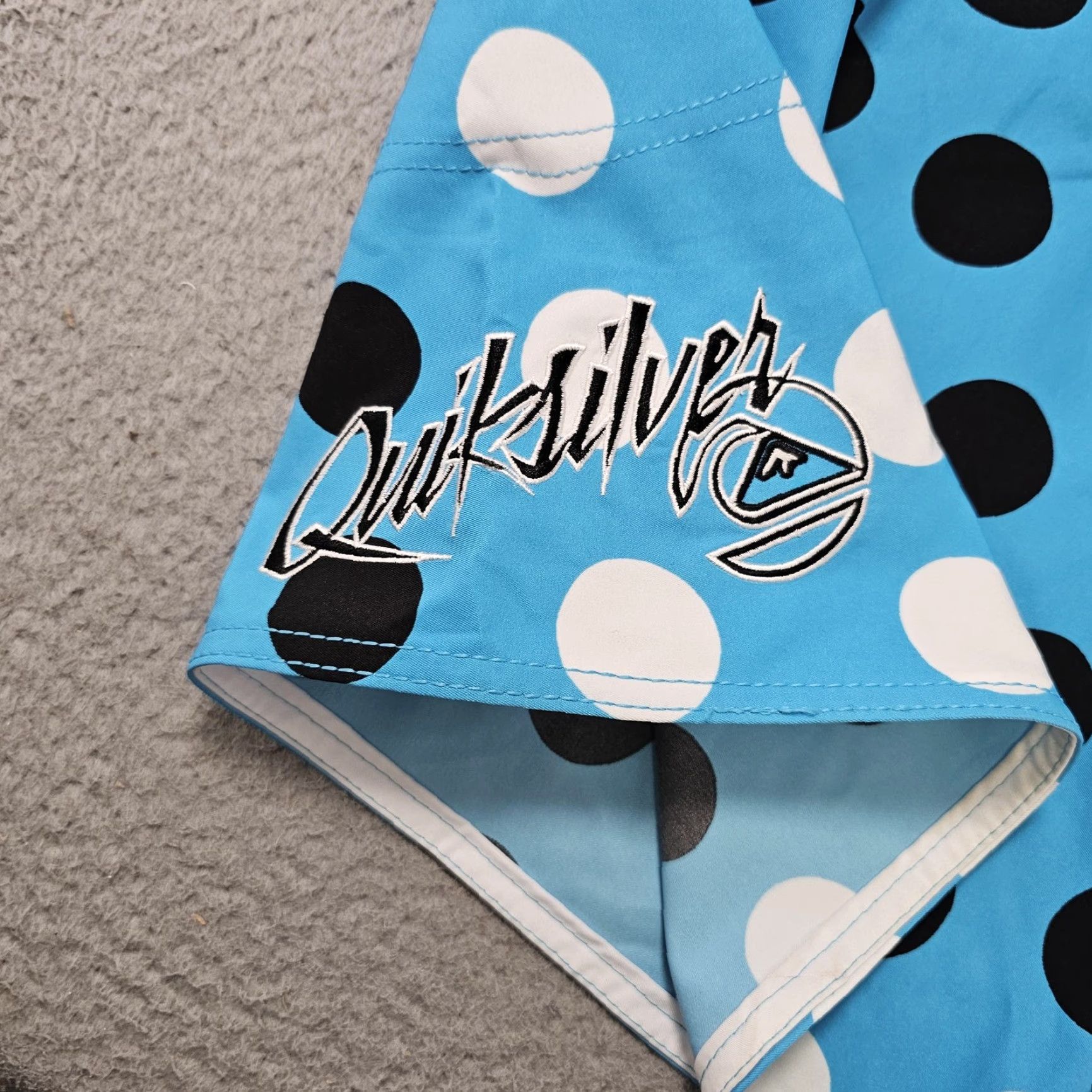 Quiksilver Quiksilver Board Shorts Mens 38 Blue Polka Dot Quick Dry Swim Trunks Surf Bottoms A101794 Size US 38 / EU 54 - 2 Thumbnail