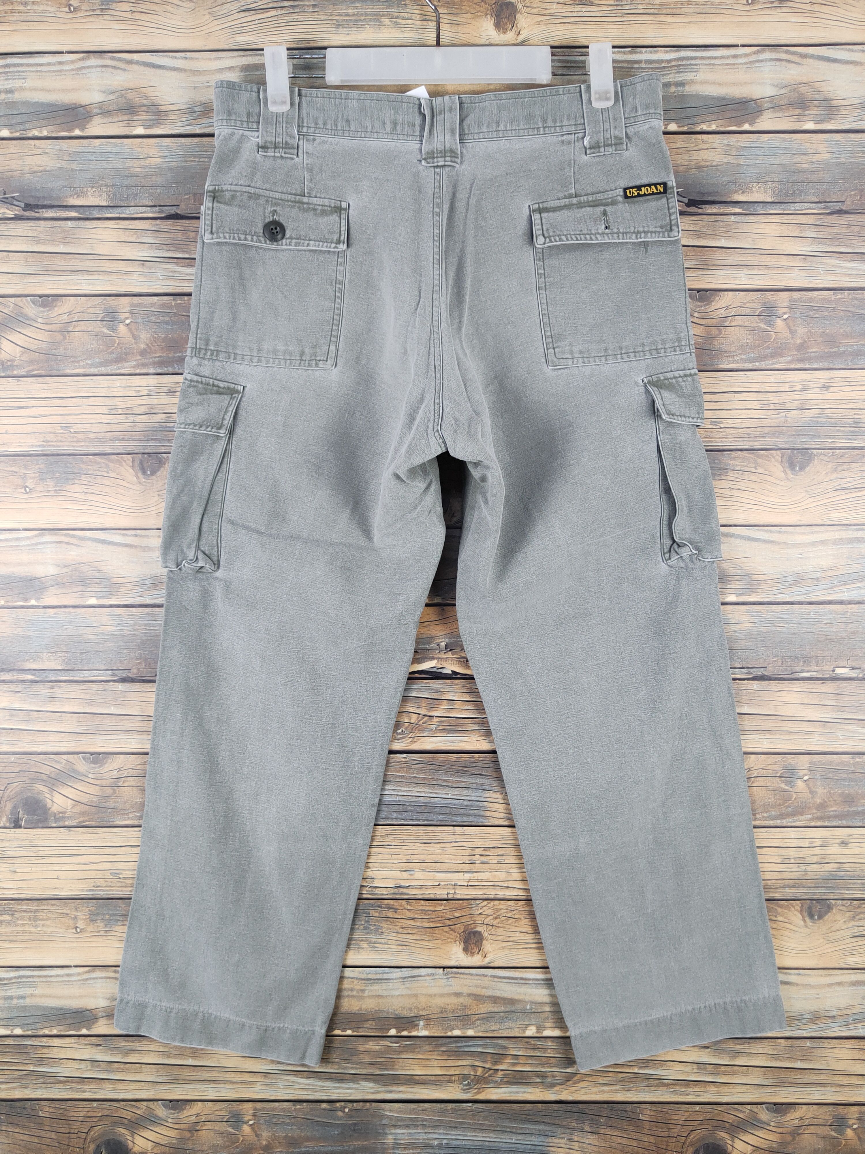 Japanese Brand US Joan Green Faded Multipocket Tactical Cargo Pants #W2103 Size US 32 / EU 48 - 7 Thumbnail