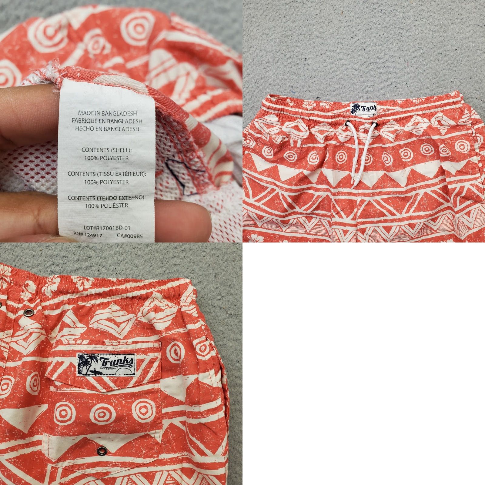 Vintage Trunks Mens Board Shorts Shirt? No, Trunks Mens Board Shorts Multi Aztec Lined Drawstring Surfing Aztec Print M Size US 31 - 8 Thumbnail