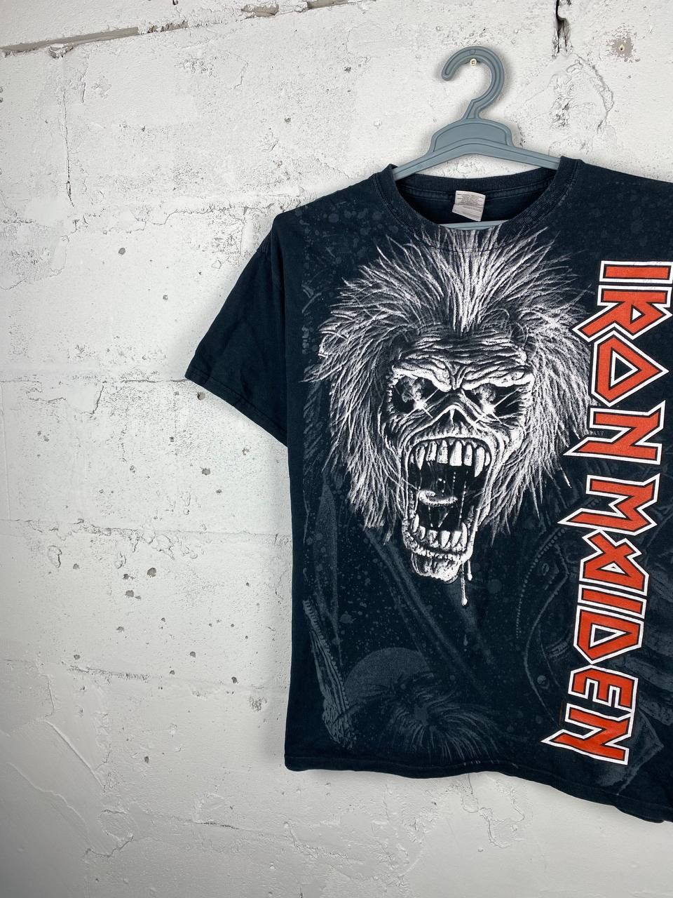 Iron Maiden Vintage Iron MAIDEN Skull Bones All Over Print Black T-Shirt Size US L / EU 52-54 / 3 - 2 Thumbnail
