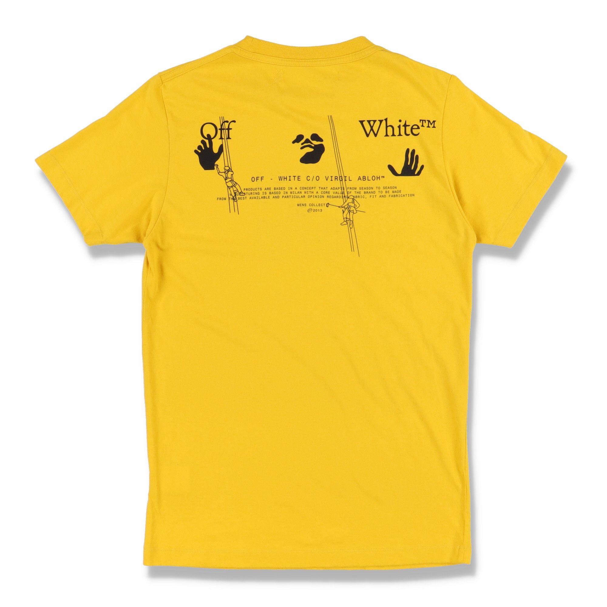 Off-White Yellow Logo Arrow Workers T-shirt Size US S / EU 44-46 / 1 - 1 Thumbnail