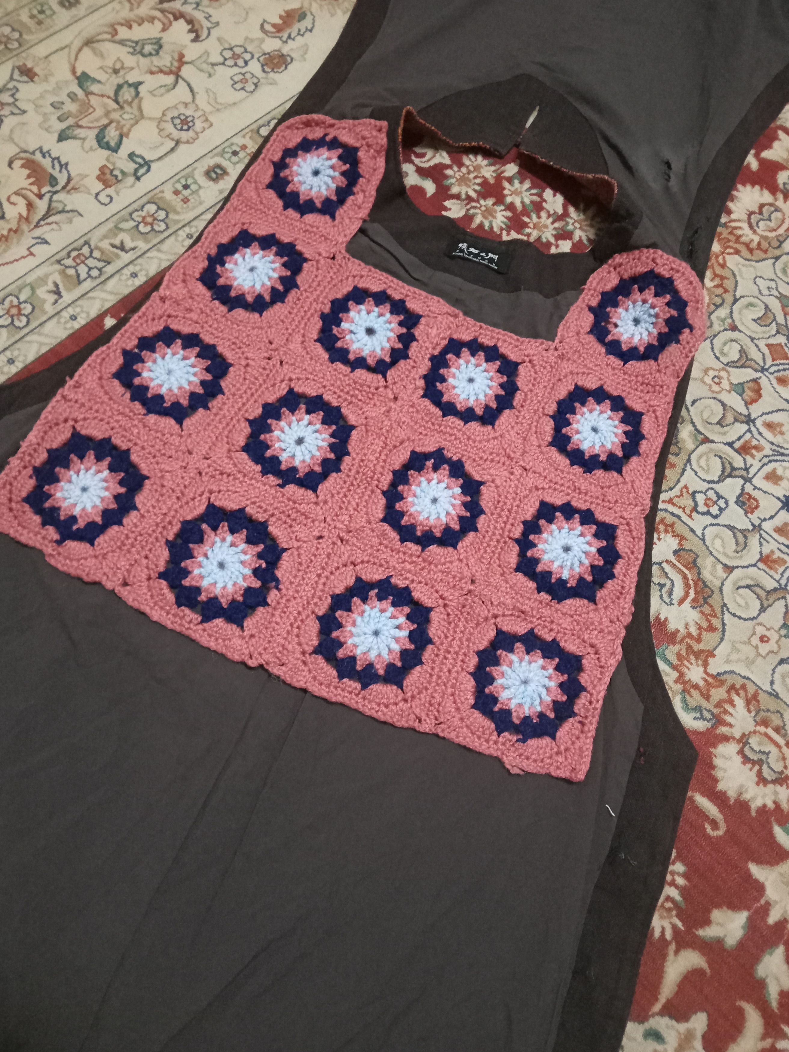 Japanese Brand Giemon Kurume Traditional Fabric Kasuri Top Size XL / US 12-14 / IT 48-50 - 9 Thumbnail