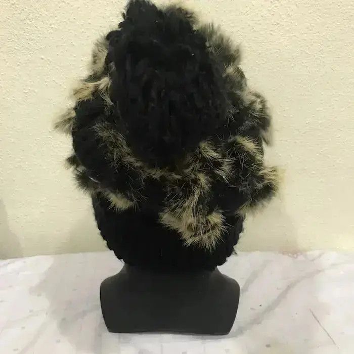 Vintage Japanese Brand Knit Fleece Beanie Hat Size ONE SIZE - 4 Thumbnail