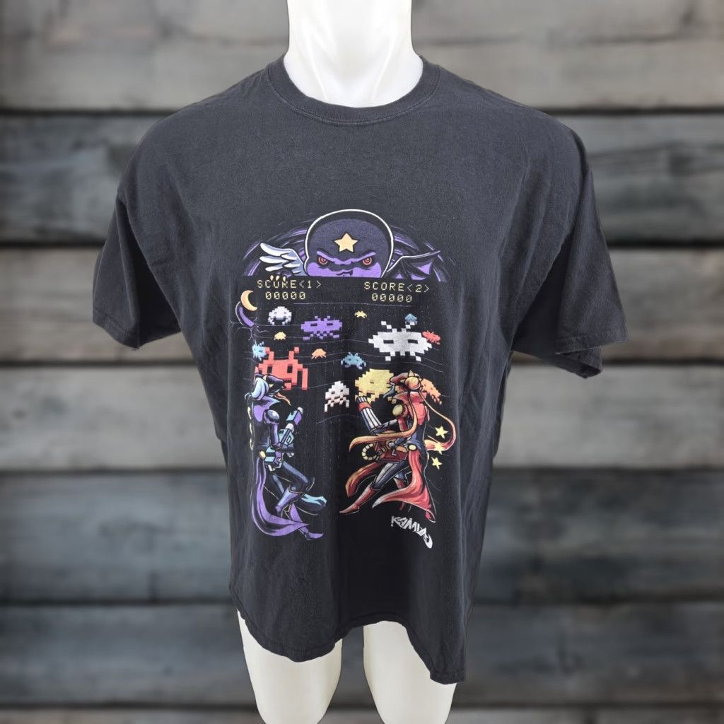 Gildan VINTAGE Kami Con Birmingham Alabama Anime Graphic T-Shirt XL Men's Black Cotton Logo Short Sleeve Crew Neck 27.5" Down Back Size US XL / EU 56 / 4 - 1 Thumbnail