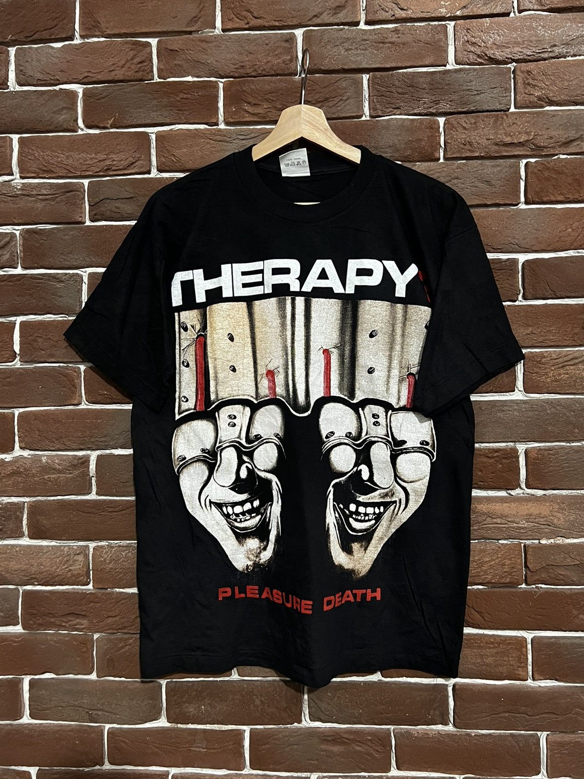 Band Tees Therapy? Pleasure Death 90s Vintage Metal Band T Shirt L Size US L / EU 52-54 / 3 - 1 Thumbnail
