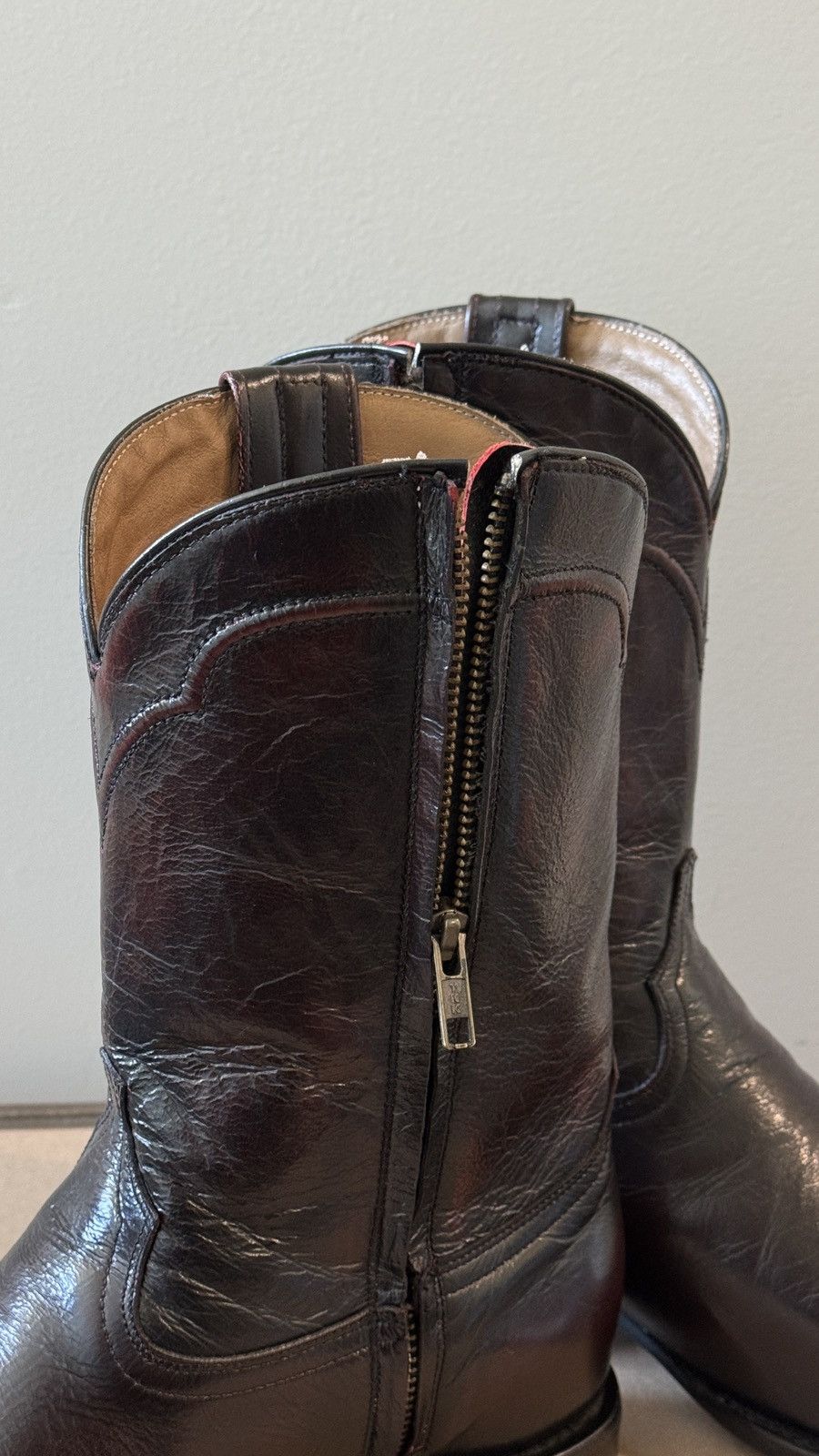 Stetson Stetson Cash Zip Roper Black Cherry Cowboy Boots Sz 9.5D Size US 9.5 / EU 42-43 - 6 Thumbnail