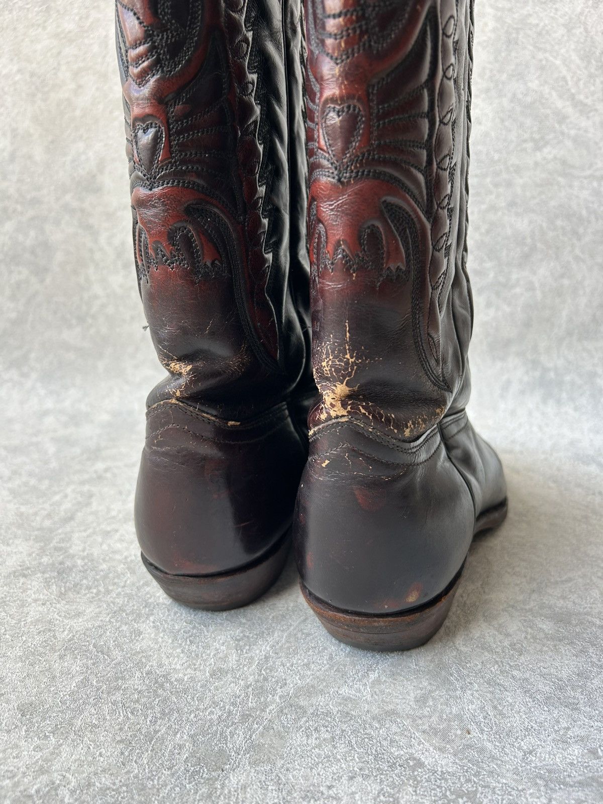 Sendra Sendra Western Cowboy Burgundy Leather Boots Size US 8 / EU 41 - 14 Thumbnail