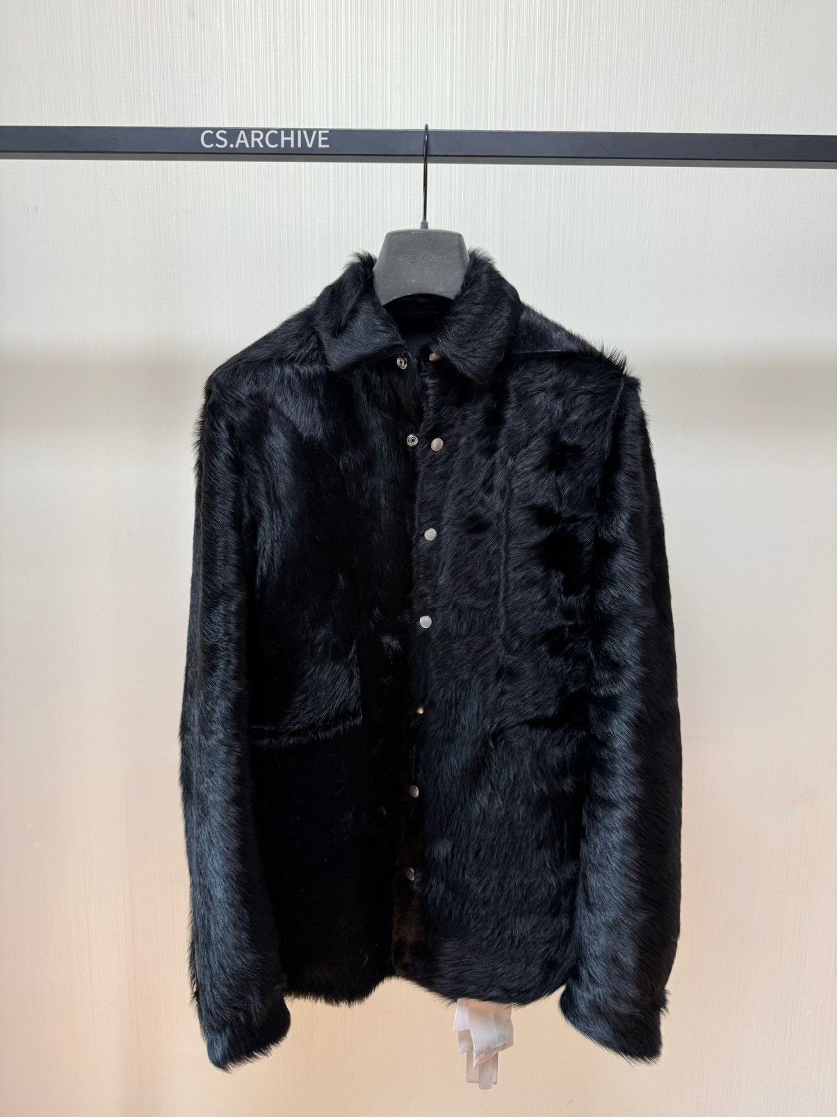 ジャケット・アウター rick owens outershirt fw22 strobe Long Hair Strobe Outershirt in Black – SVRN