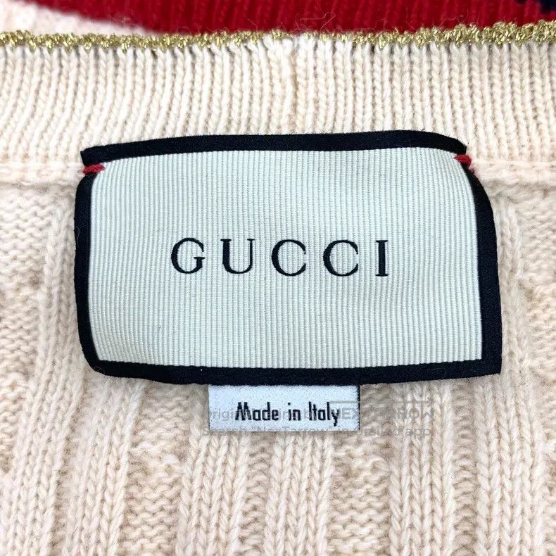 Gucci Gucci Beige wool twisted V-neck single-breasted long-sleev Size US M / EU 48-50 / 2 - 6 Thumbnail