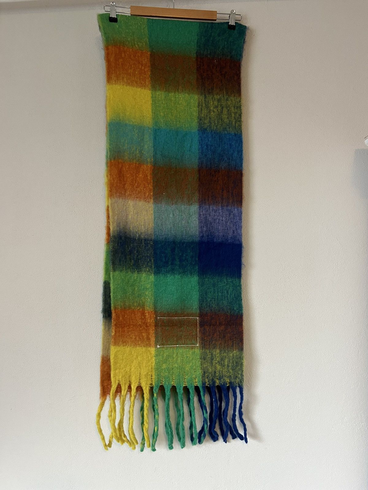 Acne Studios Acne Studios Multicolor Check Mohair-Blend Scarf Size ONE SIZE - 6 Thumbnail