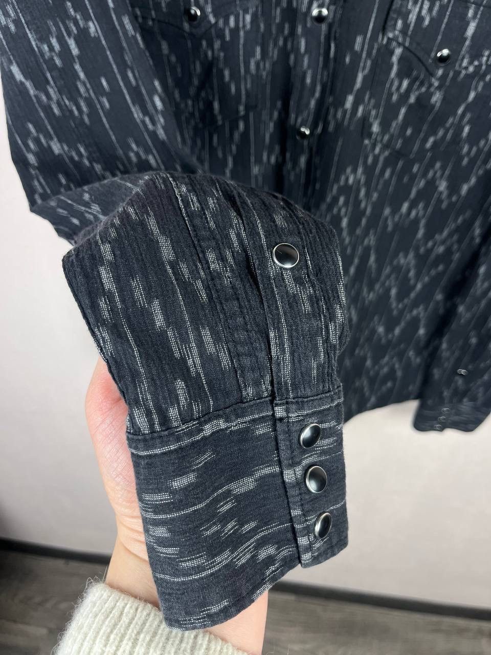 Saint Laurent Paris Saint Laurent Paris Black Gray Abstract Pattern Shirt Size US S / EU 44-46 / 1 - 5 Thumbnail