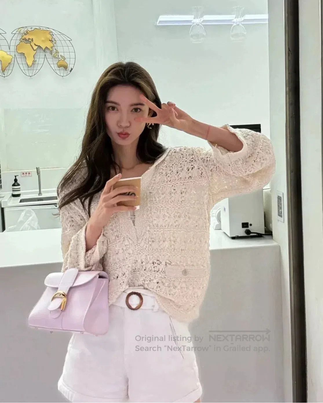 Chanel Chanel 24S Naval Collar Openwork Knit Top. Size XXS / US 00 / IT 34 - 1 Thumbnail
