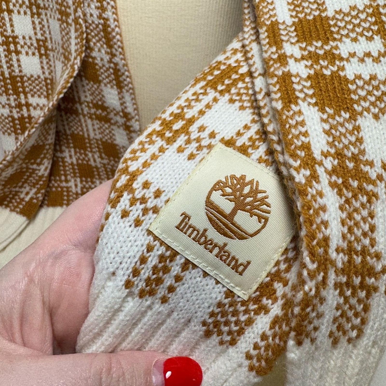 Timberland Timberland Reversible Plaid Scarf Orange & White NWT Winter Size ONE SIZE - 8 Thumbnail