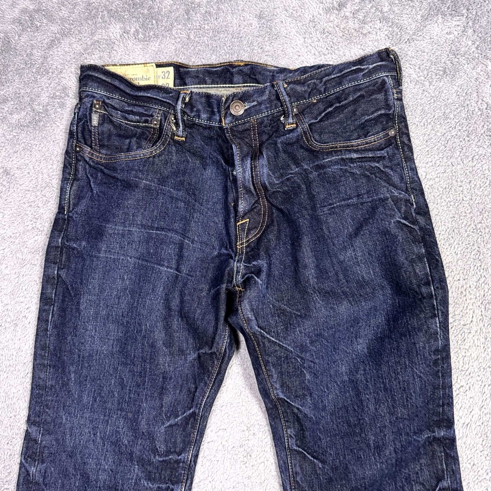 Abercrombie & Fitch VINTAGE Abercrombie & Fitch Jeans Mens 32x32 Remsen Slim Straight Lowrise Indigo Size US 32 / EU 48 - 3 Thumbnail