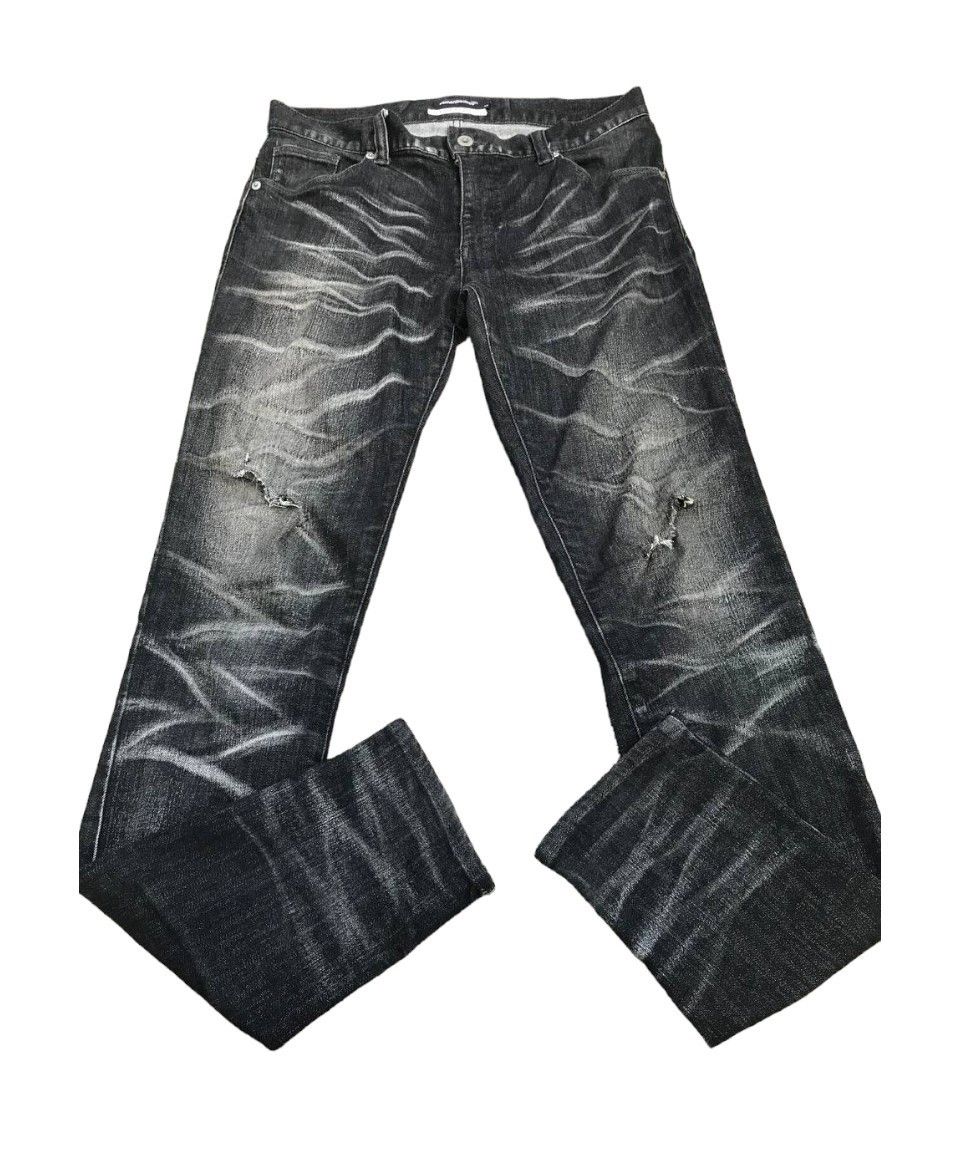 semanticdesign Semantic JAPAN Herringbone Black wash Distressed jean Slim Size US 29 - 2 Thumbnail