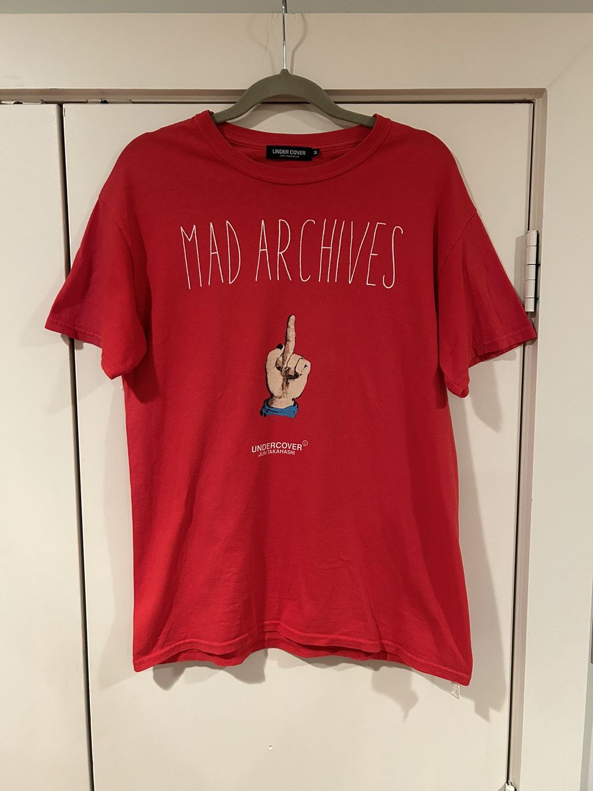 image of Jun Takahashi x Undercover Mad Archives Tee in Red, Men's (Size Medium)