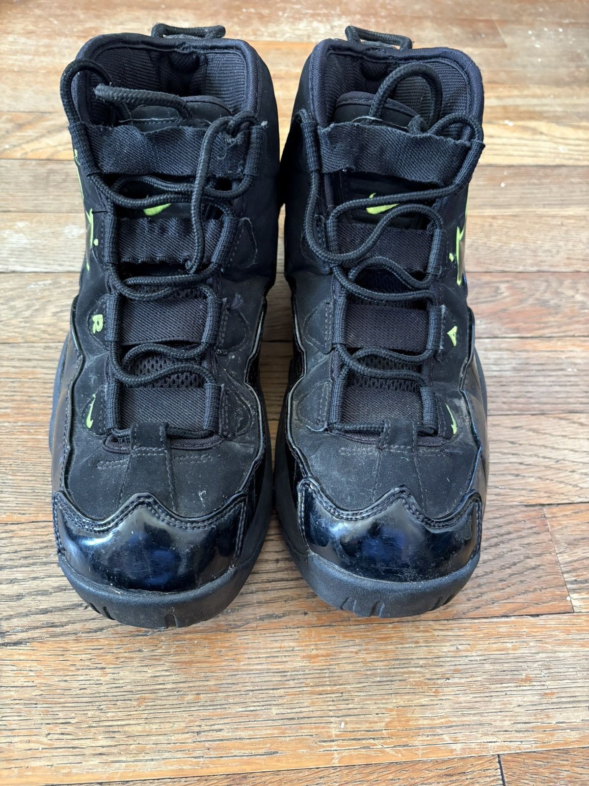 Nike NIKE Air Uptempo “Black/Volt” Size US 10 / EU 43 - 3 Thumbnail