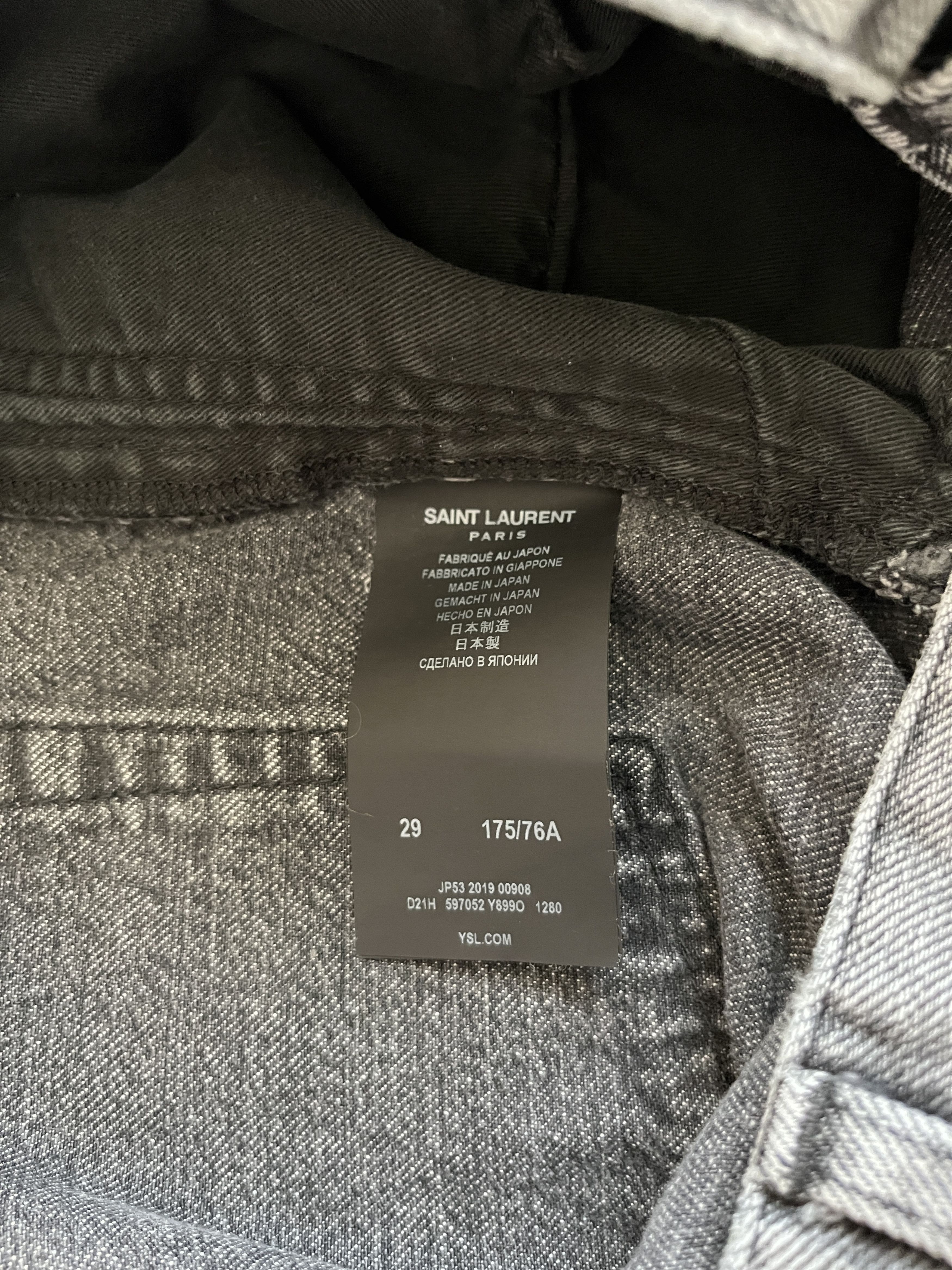Saint Laurent Paris ⚡️QUICK SALE⚡️2019 Saint Laurent Vaccarello Grey Denim Jeans Size US 29 - 4 Thumbnail