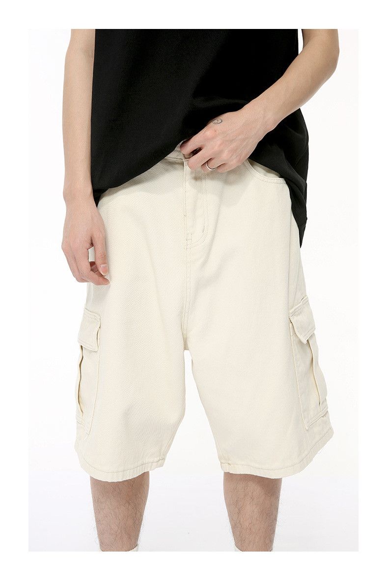 Japanese Brand × Jean Simple Apricot Straight Pocket Cargo Shorts Size US 32 / EU 48 - 6 Thumbnail