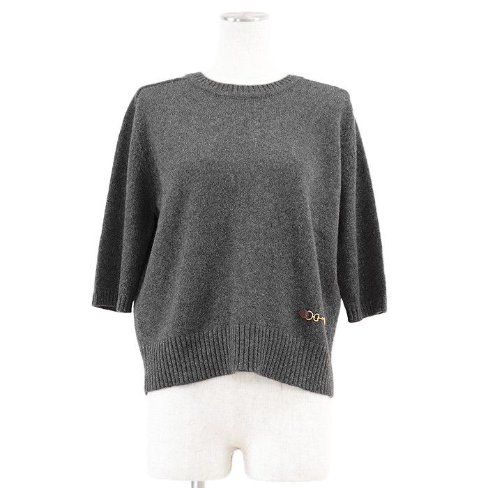 Other Gucci Gucci Horsebit Charm 100% Cashmere Knit Top Leather Tops 628389 XKBH9 DUTY FREE for USA Size ONE SIZE - 1 Thumbnail
