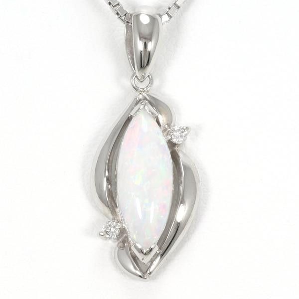 Other Other PT900 Platinum PT850 Necklace Opal Diamond Metal Necklace in Excellent Condition Size ONE SIZE - 1 Thumbnail