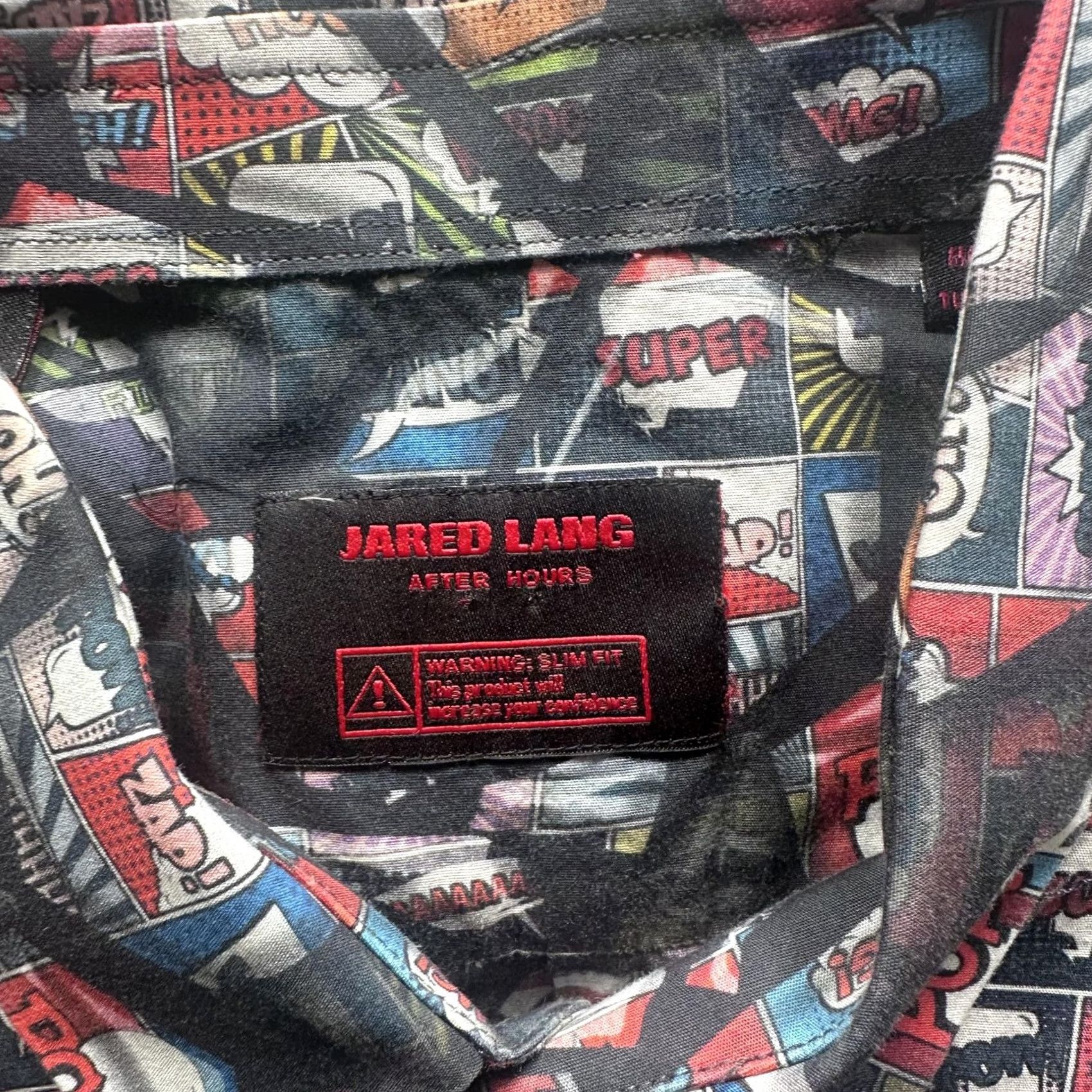 Jared Lang Jared Lang Shirt Mens L Black Comic Book Graphic Button Up Long Sleeve Size US L / EU 52-54 / 3 - 4 Thumbnail