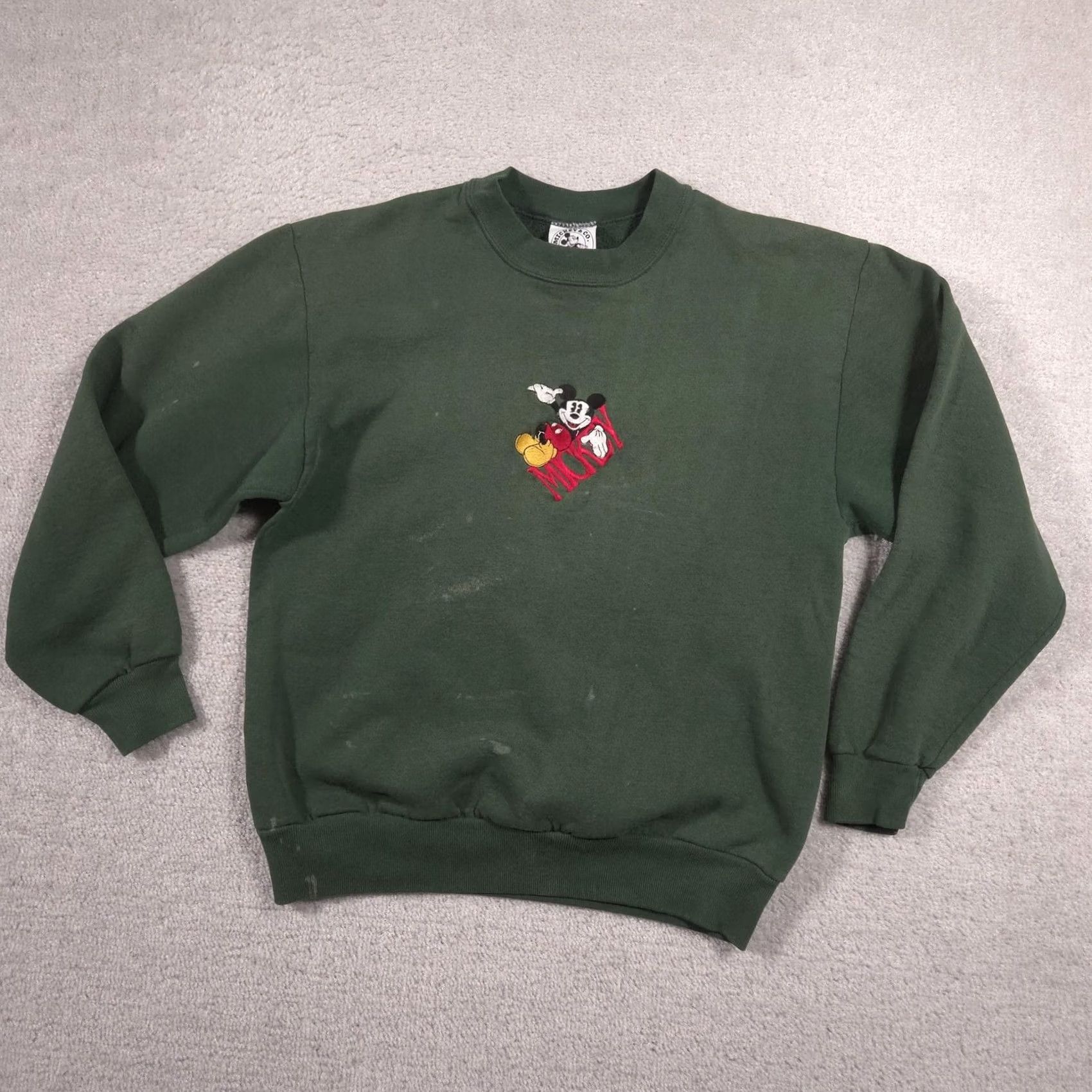 Mickey & Co. Vintage Mickey & Co Sweatshirt Womens M Green Crewneck Embroidered Disney Graphic Print Embroidered Mickey Mouse Size M / US 6-8 / IT 42-44 - 2 Thumbnail