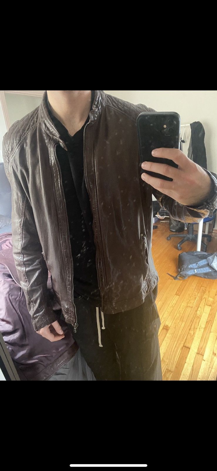 Other Vintage leather jacket Size US L / EU 52-54 / 3 - 3 Thumbnail