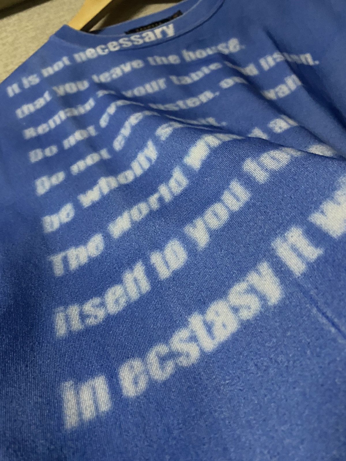 20471120 Japan Men’s Bigi Blur Ecstasy Poetry Wool Tshirt Size US M / EU 48-50 / 2 - 5 Thumbnail