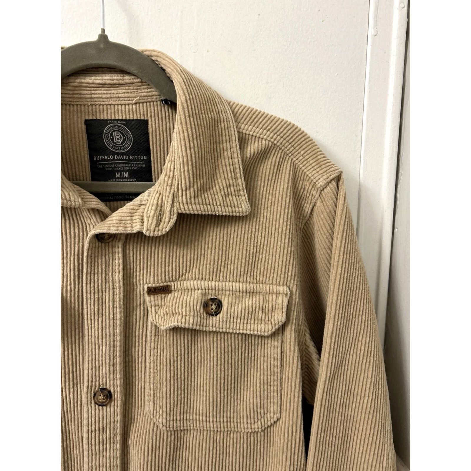 Buffalo David Bitton Buffalo David Bitton Corduroy Shirt Jacket Mens M Tan Shacket Pockets L/S Vintage: No Size US M / EU 48-50 / 2 - 4 Thumbnail
