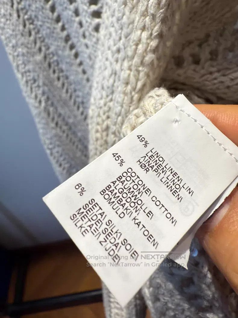 Brunello Cucinelli Brunello Cucinelli Off-white sheer sequin knitted cloak Size S / US 4 / IT 40 - 3 Thumbnail